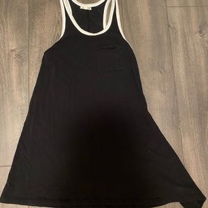 SUNDRY mini black and white ringer tank dress size 0